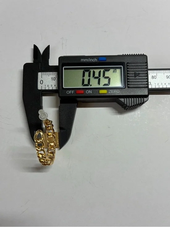 Luxury 18K Gold and White Chain Hoop Earrings with Chanel Logo Plaques - Picture 7 of 7